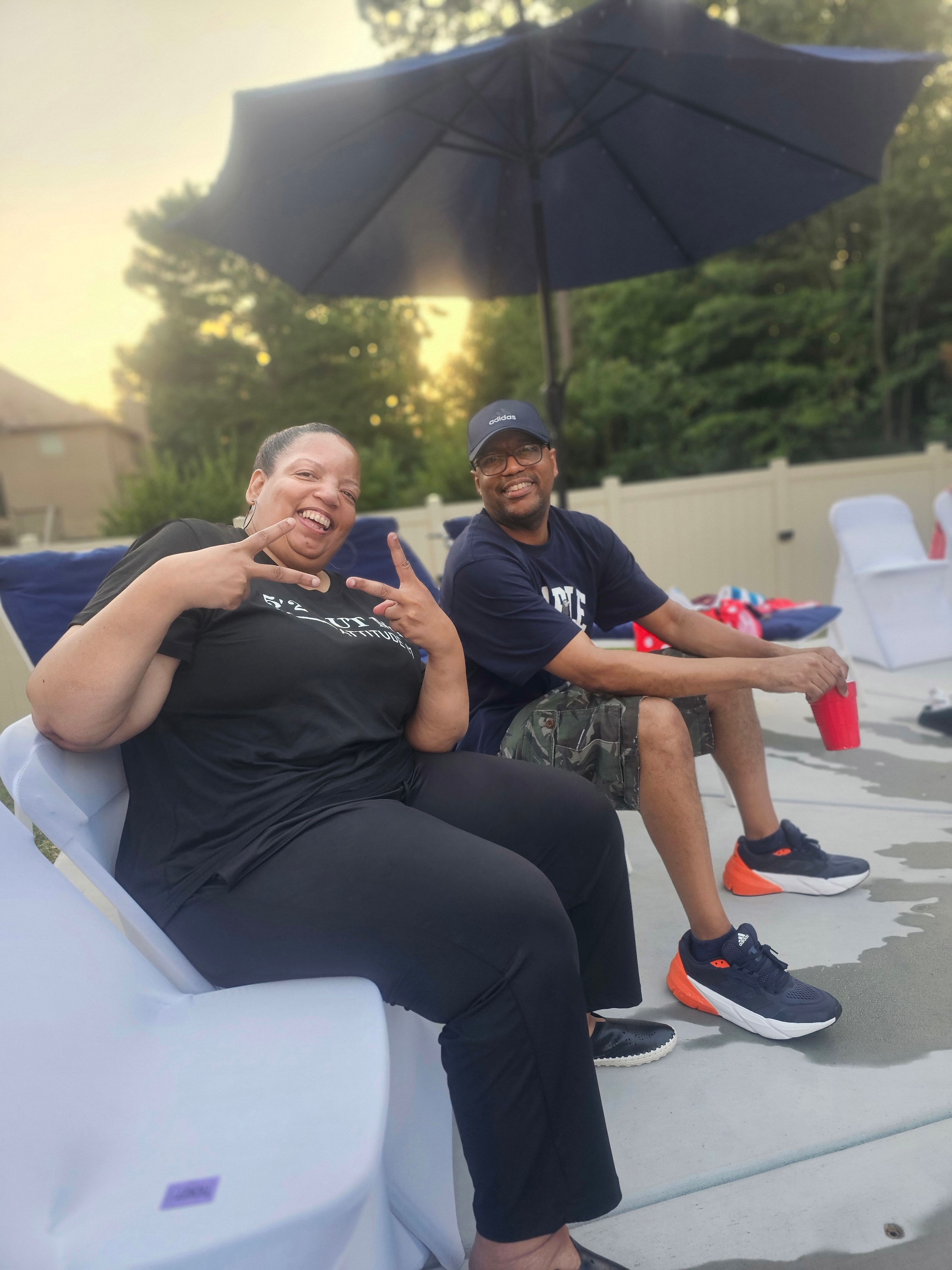 Happy family outdoors